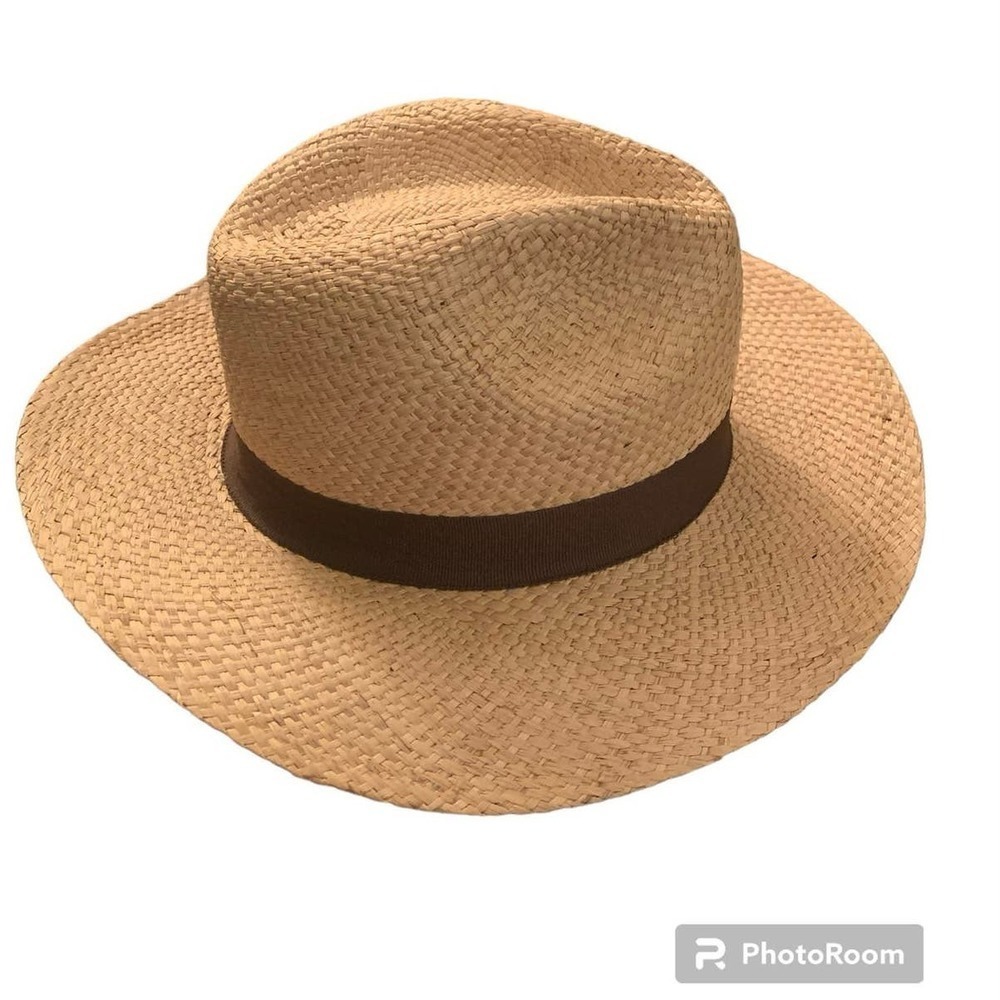 Eric Javits Classic Adult One Size Fedora Natural Brown Vintage Beach Sun Hat